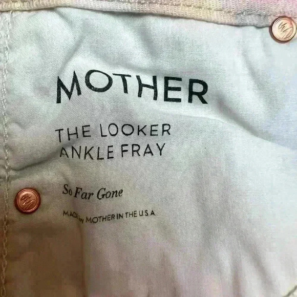 Mother The Looker Ankle Fray in So Far Gone Floral Racer Jeans Size 29 - Picture 9 of 12